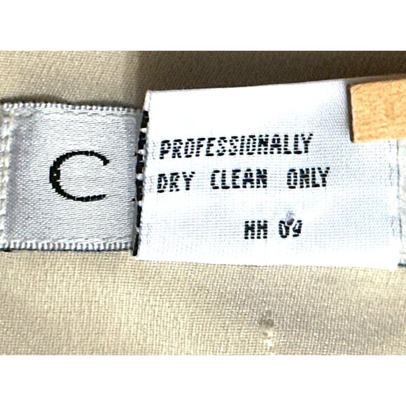 Chaus Silk Jacket Size 16 Vintage Y2K Sand Neutral Short Sleeve Blazer City Chic - Picture 8 of 10